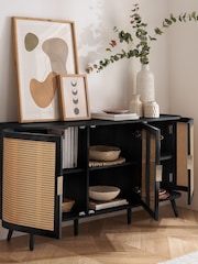 Birlea Black Noah 3 Door Sideboard - Image 2 of 9