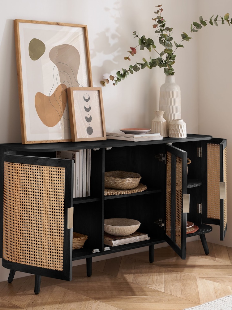 Birlea Black Noah 3 Door Sideboard - Image 2 of 9