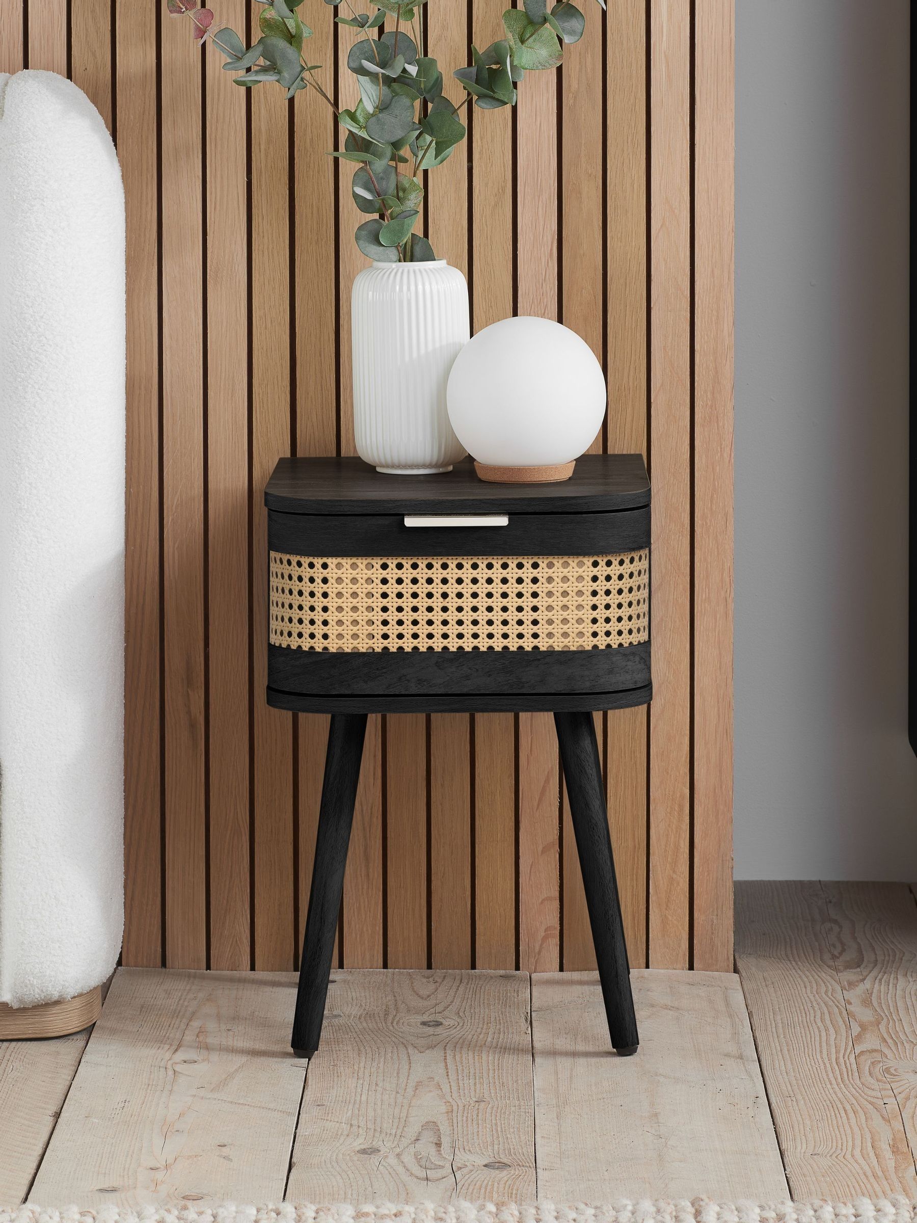 Birlea  Noah 1 Drawer Bedside - Black - Black - Image 10