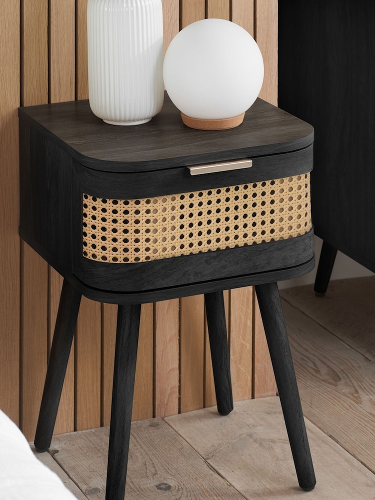 Birlea Black Noah 1 Drawer Bedside - Image 2 of 6 Birlea Black Noah 1 Drawer Bedside - Image 2 of 6