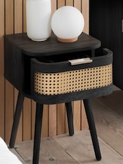 Birlea Black Noah 1 Drawer Bedside - Image 3 of 6