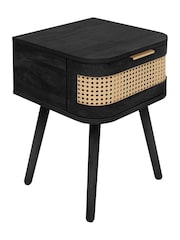 Birlea Black Noah 1 Drawer Bedside - Image 5 of 6