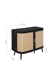 Birlea Black Noah 2 Door Sideboard - Image 3 of 9