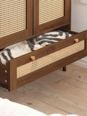 Birlea Walnut Croxley 2 Door 1 Drawer Wardrobe - Image 2 of 8