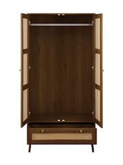 Birlea Walnut Croxley 2 Door 1 Drawer Wardrobe - Image 8 of 8