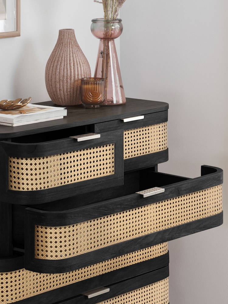 Birlea Black Noah 5 Drawer Chest - Image 2 of 8 Birlea Black Noah 5 Drawer Chest - Image 2 of 8