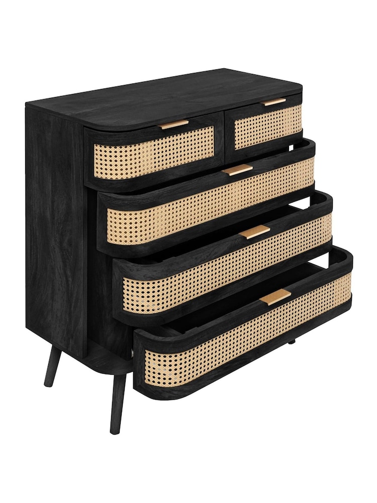 Birlea Black Noah 5 Drawer Chest - Image 8 of 8 Birlea Black Noah 5 Drawer Chest - Image 8 of 8