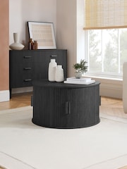 Birlea Black Axel Round Storage Coffee Table - Image 1 of 7