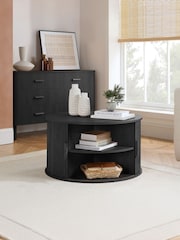 Birlea Black Axel Round Storage Coffee Table - Image 2 of 7