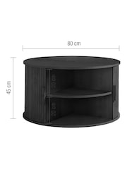 Birlea Black Axel Round Storage Coffee Table - Image 5 of 7