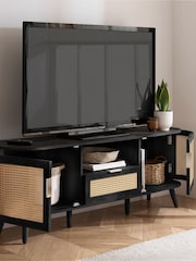 Birlea Black Noah 2 Door 1 Drawer TV Unit - Image 2 of 9
