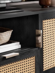 Birlea Black Noah 2 Door 1 Drawer TV Unit - Image 4 of 9