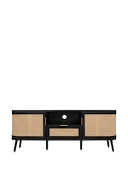Birlea Black Noah 2 Door 1 Drawer TV Unit - Image 8 of 9