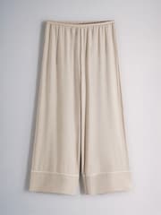 The Set 2 Pack Viscose Blend Button Through Long Pyjamas Red/Oat Marl - Image 5 of 7