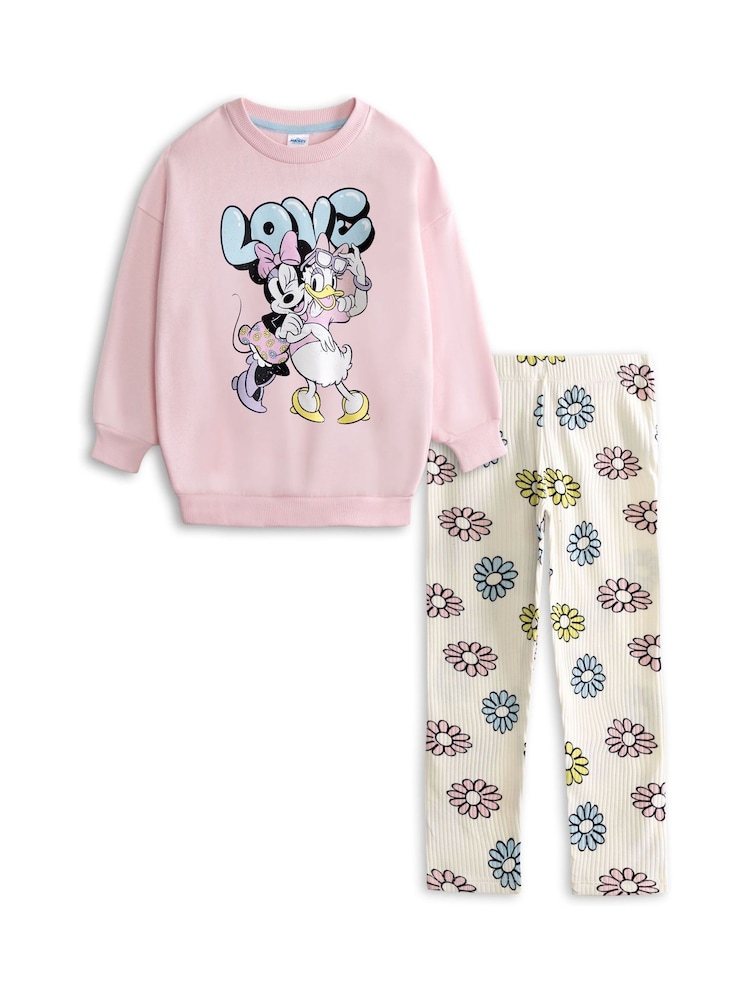 Vanilla Underground Pink Disney Minnie Mouse Sweatshirt and Joggers Set - Image 1 of 6
