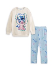 Vanilla Underground White Disney Lilo & Stich Sweatshirt and Joggers Set - Image 1 of 6