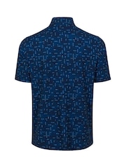 Greg Norman Blue Jersey Seaside Sip Golf Polo Shirt - Image 2 of 4