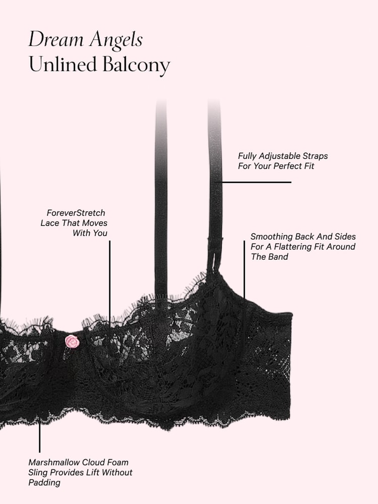 Victoria's Secret Tornado Grey Unlined Balcony Lace Bra - Image 3 of 3 Victoria's Secret Tornado Grey Unlined Balcony Lace Bra - Image 3 of 3