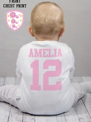 Personalised World Cup Three Lions Sleepsuit & Bib Set By Little Years - Image 3 of 4