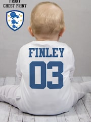 Personalised World Cup Three Lions Sleepsuit & Bib Set By Little Years - Image 4 of 4