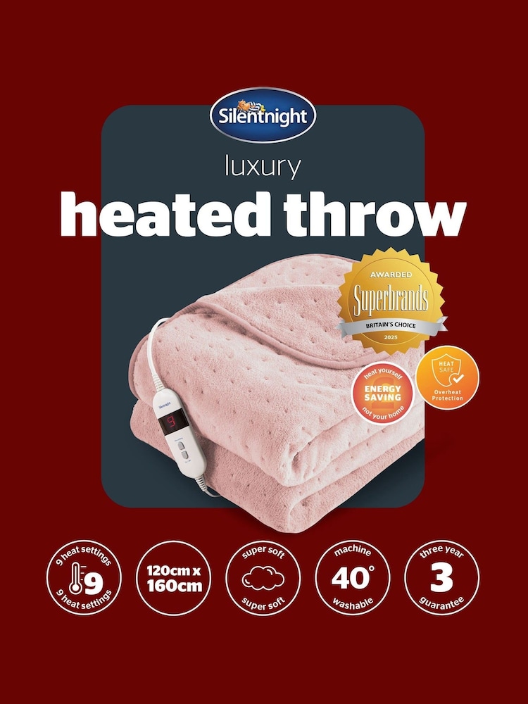 Silentnight Blush Luxury 9-Heat Setting Heated Throw - Image 9 of 9