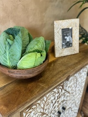 Kirei Home Natural Polished  Whitewashed Hand Carved Mango Wood Tree of Life Sideboard - Image 4 of 4