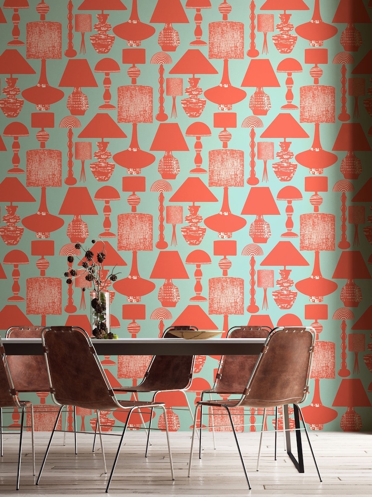 Ohpopsi Saltwater Coral Boogie Lights Wallpaper A4 Sample - Image 2 of 2