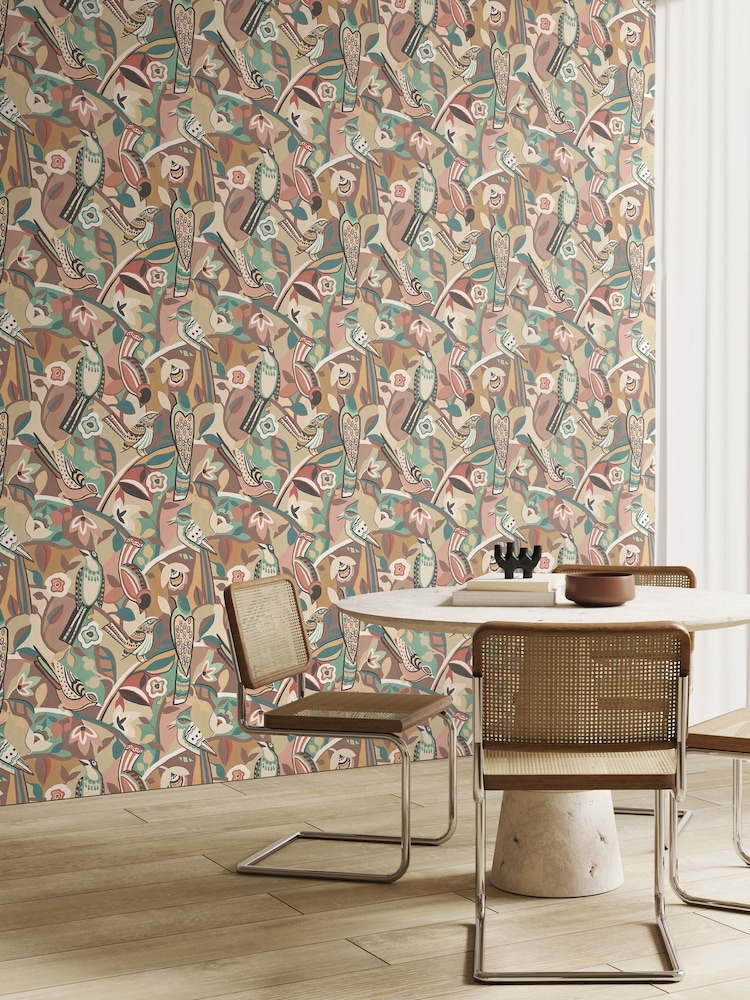 Ohpopsi Warm Sand Forest Chorus Wallpaper A4 Sample - Image 2 of 2