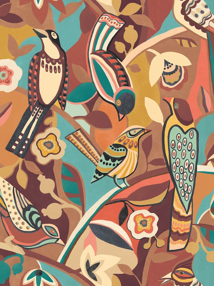 Ohpopsi Copperlight Forest Chorus Wallpaper A4 Sample - Image 1 of 2