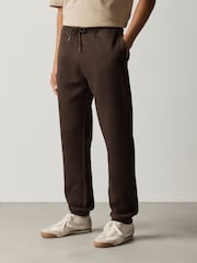 Chocolate Brown Straight Fit Brushback Joggers - Image 2 of 5