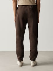 Chocolate Brown Straight Fit Brushback Joggers - Image 3 of 5