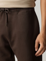Chocolate Brown Straight Fit Brushback Joggers - Image 5 of 5