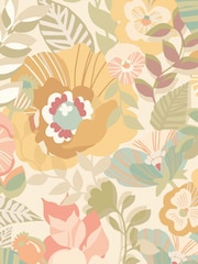 Ohpopsi Apricot Twist Poppies + Pansies Wallpaper A4 Sample - Image 1 of 2