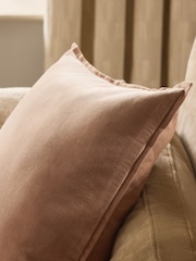 Praline Nude 50 x 50cm N. Premium Washed Cotton Velvet Cushion - Image 2 of 2
