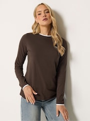 Long Tall Sally Brown 2 in 1 T-Shirt - Image 1 of 5