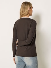 Long Tall Sally Brown 2 in 1 T-Shirt - Image 3 of 5