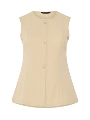Yours Curve Natural Limited Seam Detail Waistcoat - Image 5 of 5