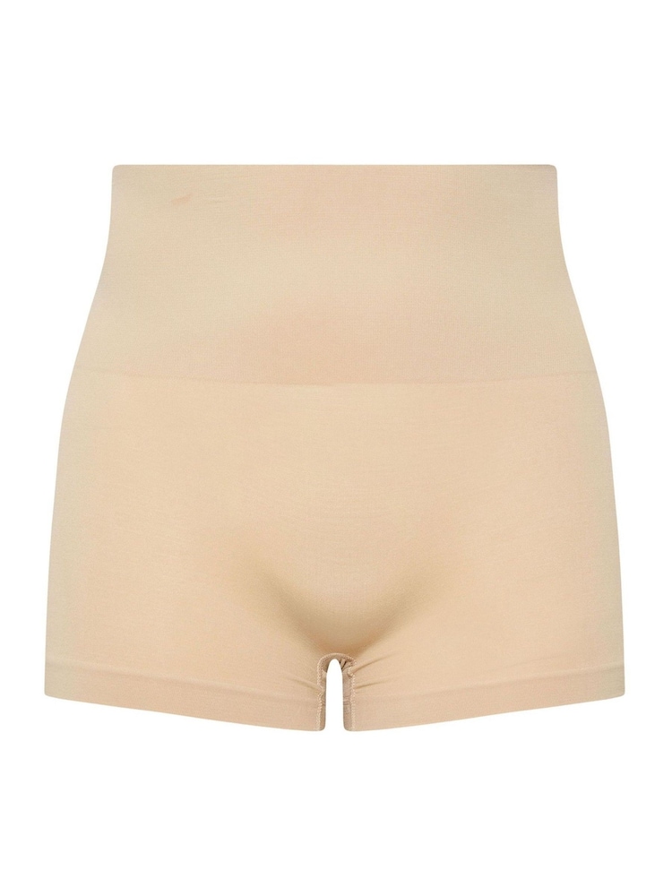 Yours Curve Black 2 Pack Seamless Control High Waisted Shorts - Image 2 of 6