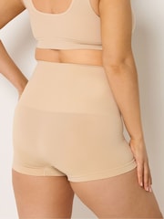 Yours Curve Black 2 Pack Seamless Control High Waisted Shorts - Image 6 of 6