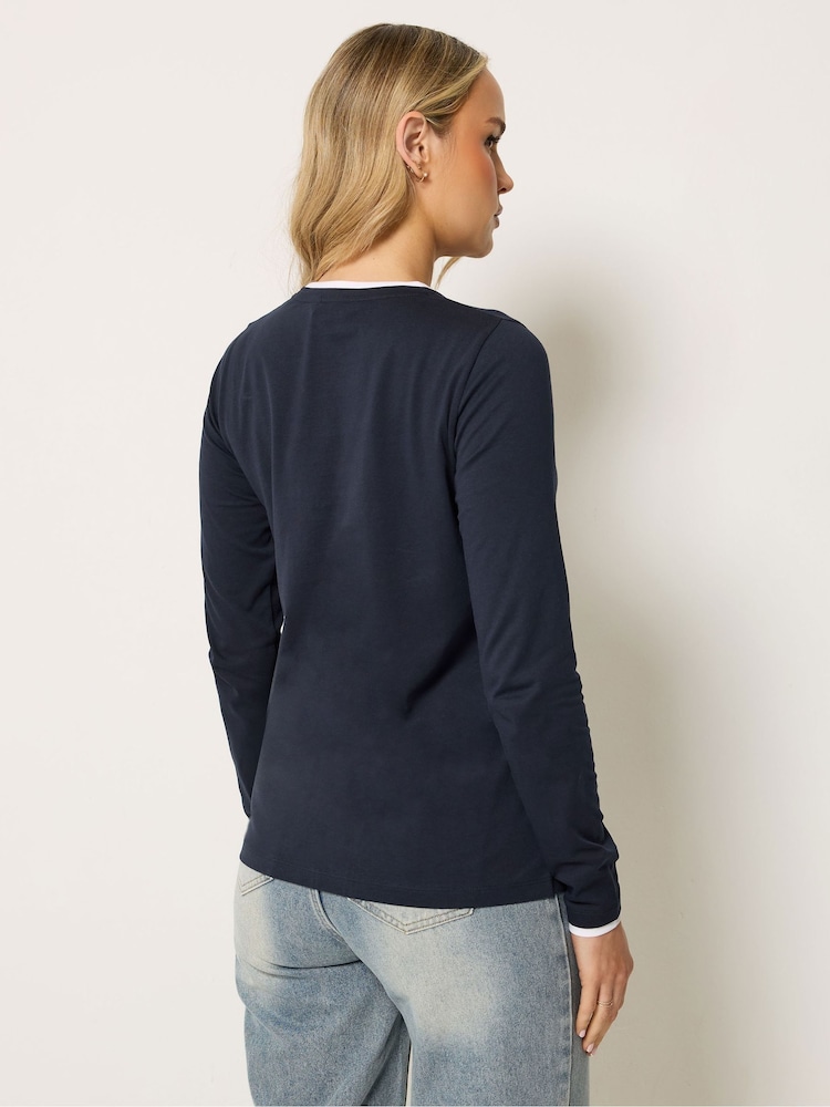 Long Tall Sally Blue 2 in 1 T-Shirt - Image 2 of 5