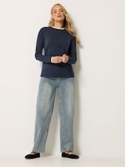 Long Tall Sally Blue 2 in 1 T-Shirt - Image 3 of 5