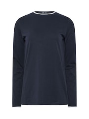 Long Tall Sally Blue 2 in 1 T-Shirt - Image 5 of 5