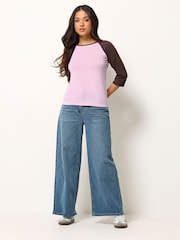 PixieGirl Pink 3/4 Sleeve Raglan T-Shirt - Image 3 of 5