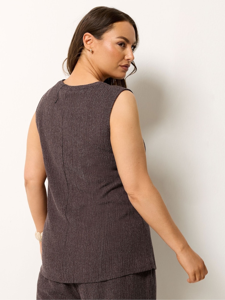 Yours Curve Brown Andora Knot Vest - Image 2 of 5 Yours Curve Brown Andora Knot Vest - Image 2 of 5