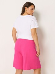 Yours Curve Pink Jersey Shorts - Image 3 of 5