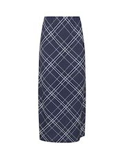 PixieGirl Petite Blue Checked Maxi Skirt - Image 2 of 2