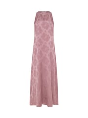 Long Tall Sally Pink Jacquard Halterneck Maxi Dress - Image 5 of 5