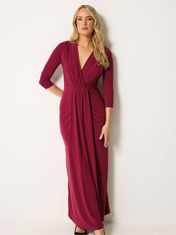 紅色 - Long Tall Sally Drape Wrap Dress - 圖片 1/5