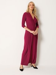 紅色 - Long Tall Sally Drape Wrap Dress - 圖片 2/5