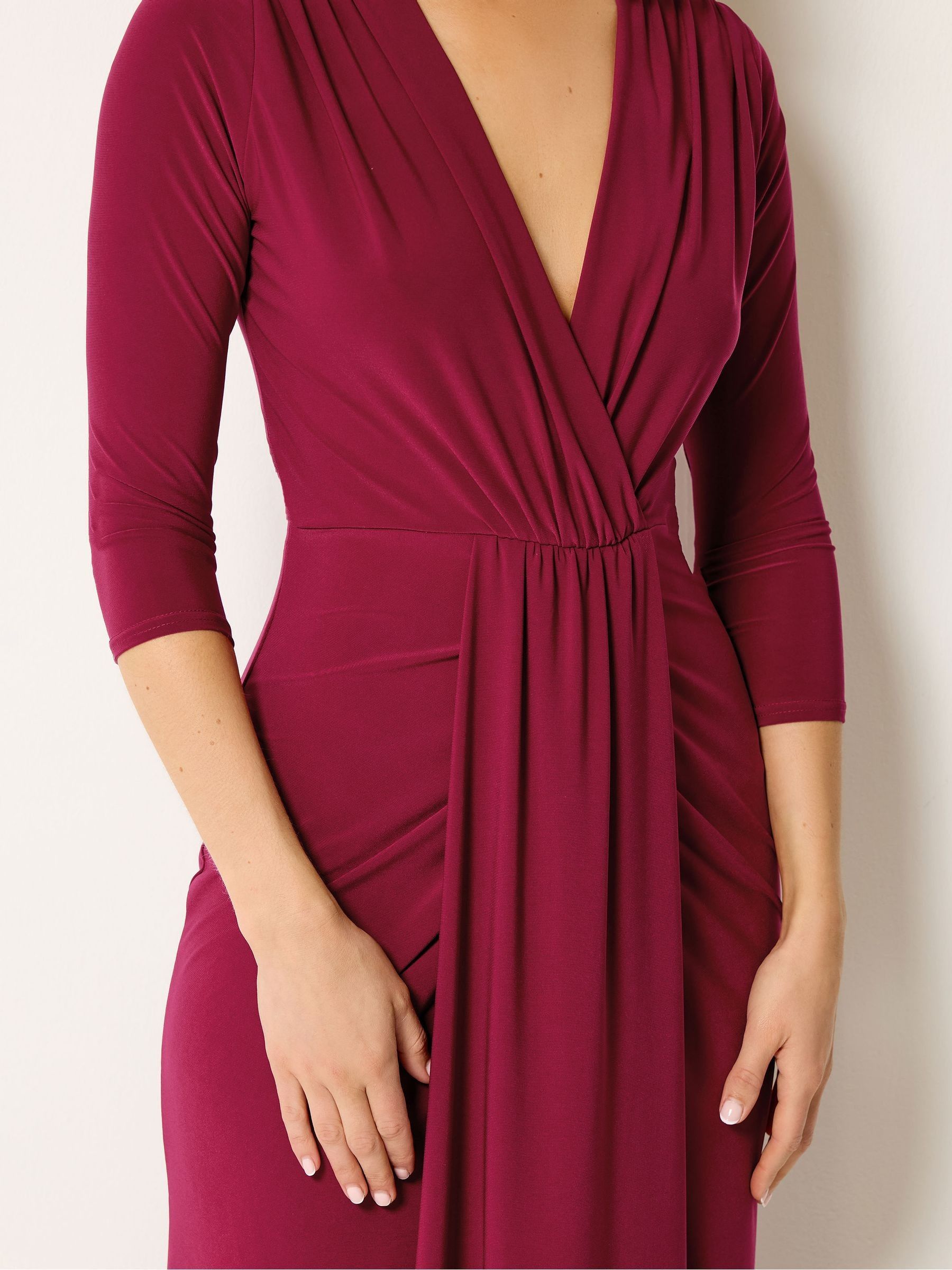 next red wrap dress Linen Wrap Dress SADIE